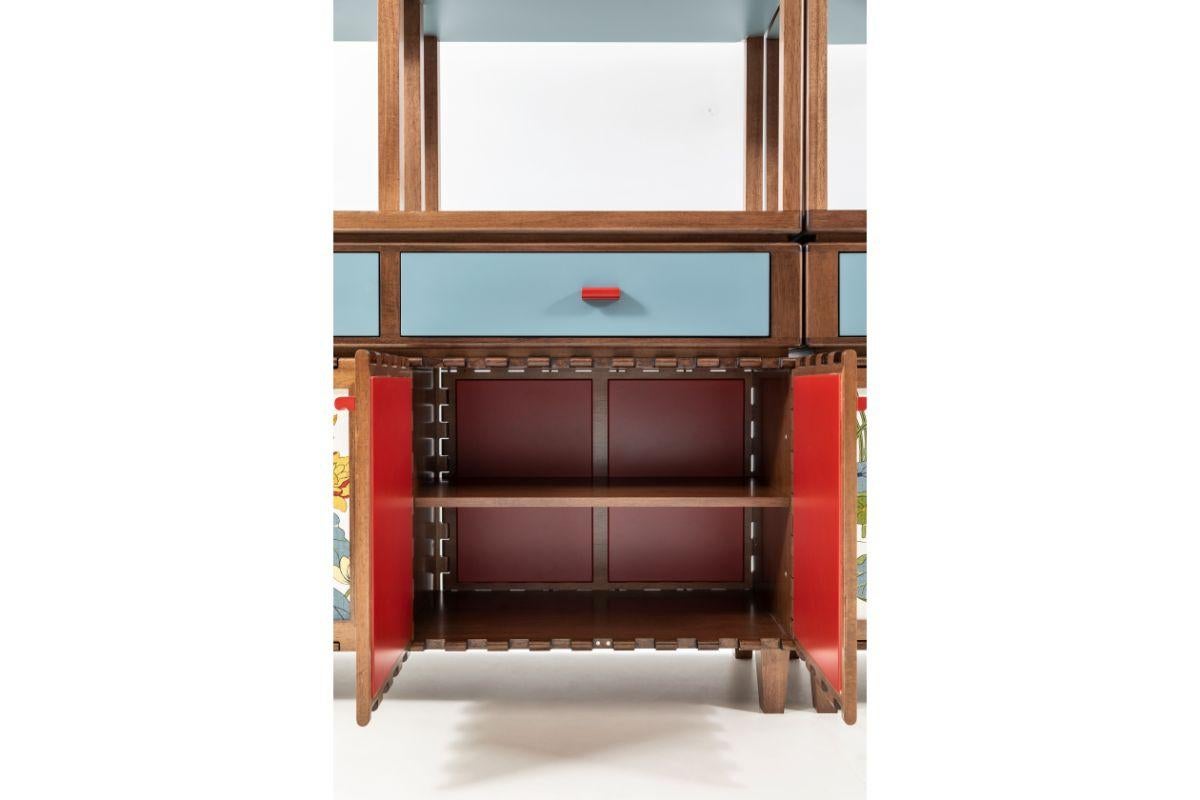 Tangara-Sideboard mit Stoffverkleidung von Luis Pons im Zustand „Neu“ im Angebot in Geneve, CH