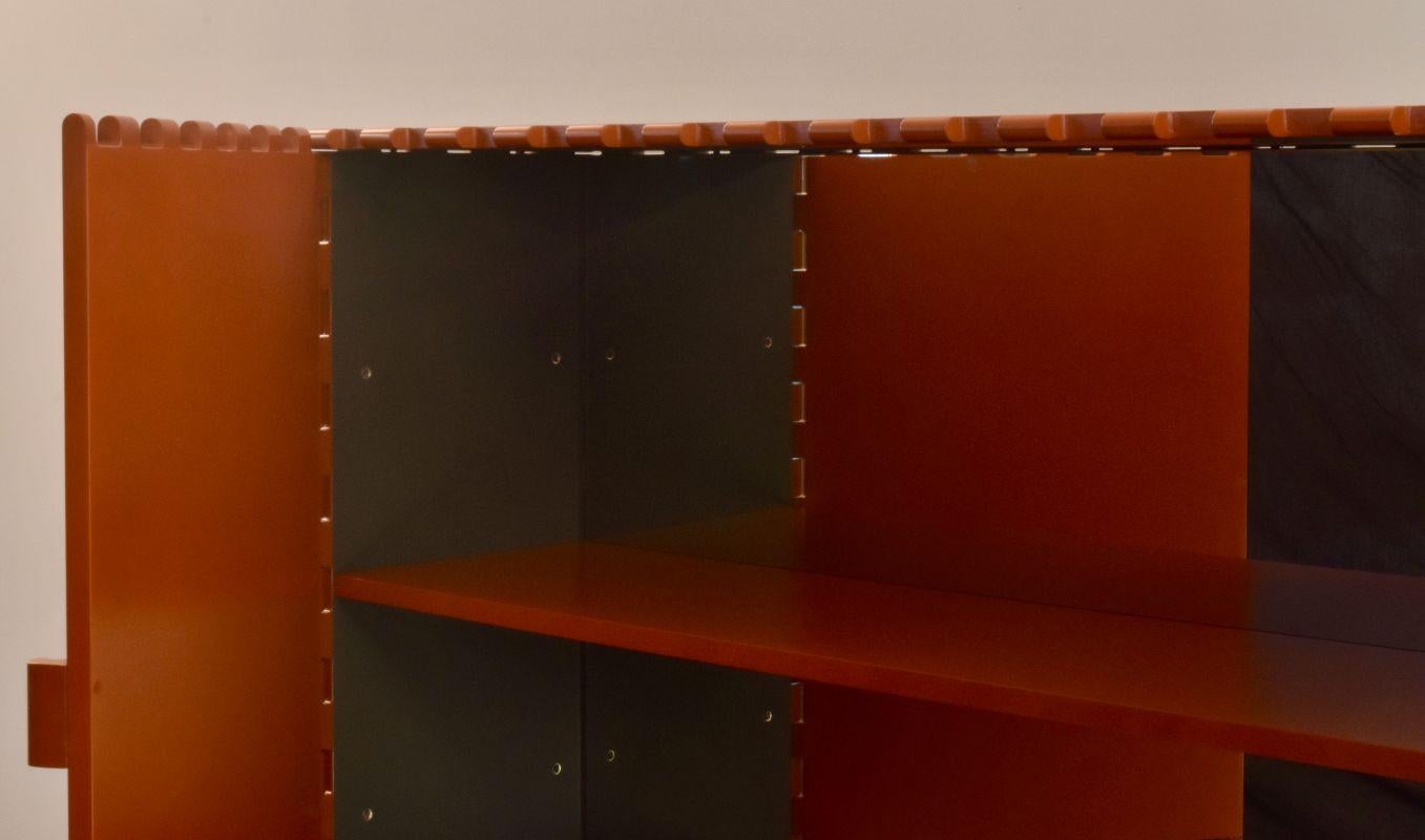 Wood Tangara Two Door Bar Pearl Orange by Luis Pons