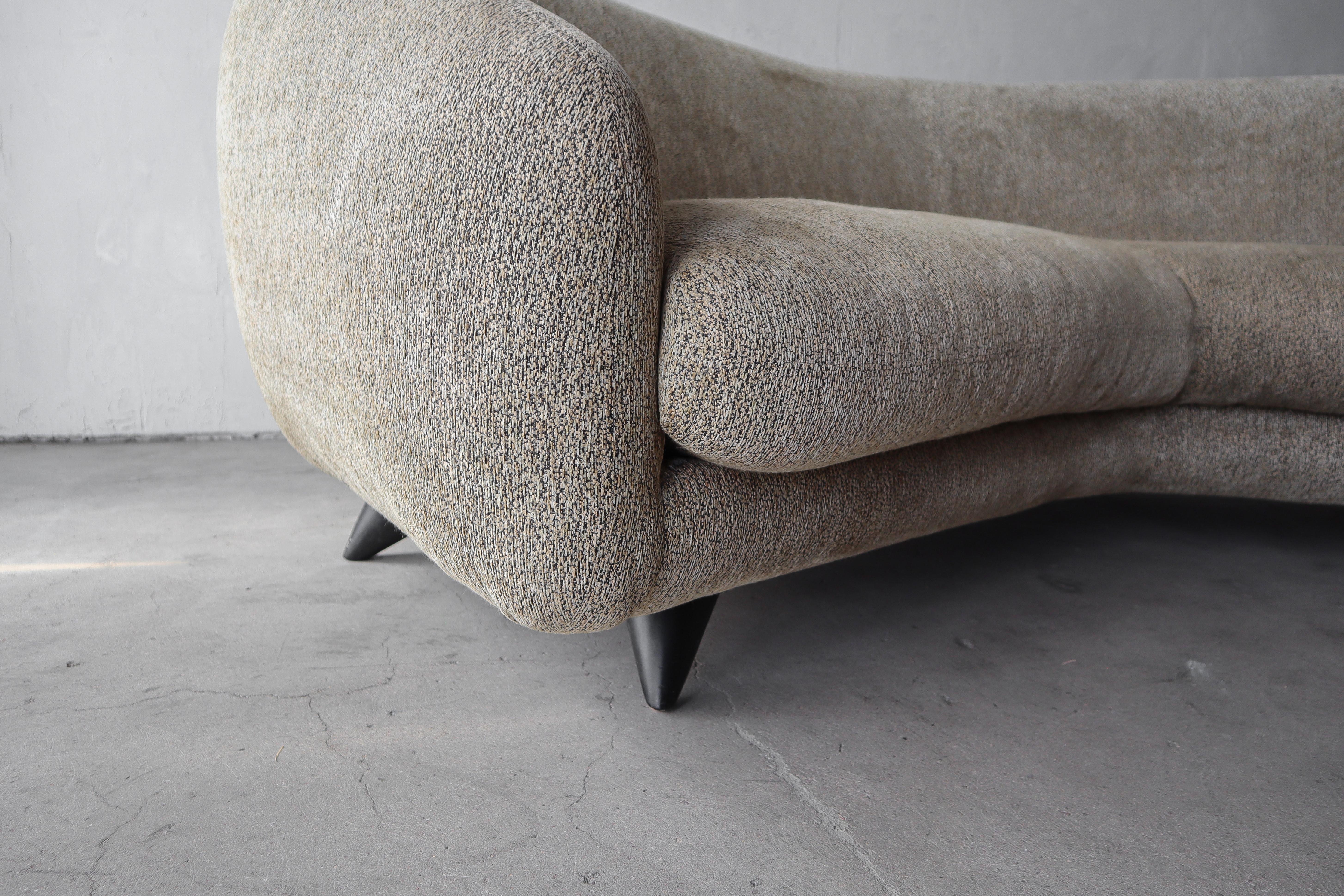 Fabric Tangent Sofa by Vladimir Kagan