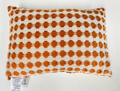 Tangerine Geometric Decorative Throw Pillow, USA Made