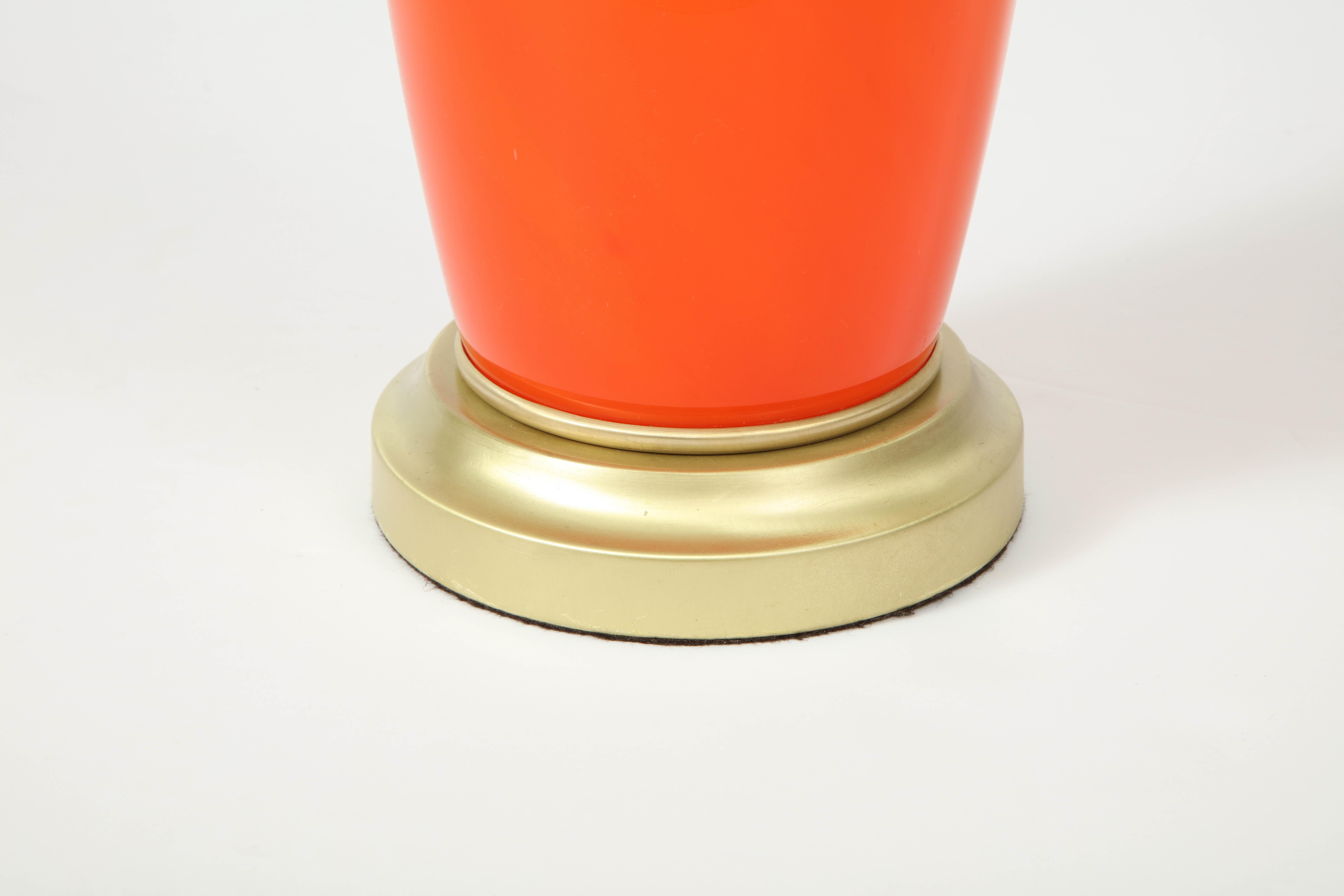 Lampe aus bernsteinfarbenem Muranoglas (Moderne) im Angebot