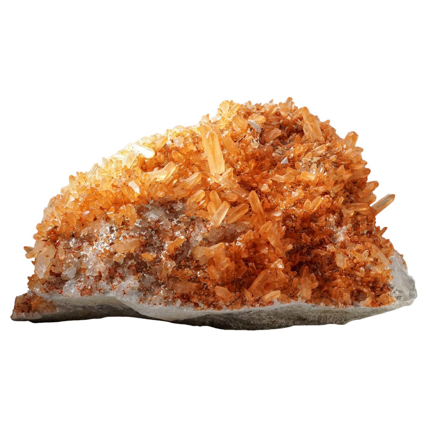 Tangerine-Quarzkristall-Cluster von Teofilo Otoni, Minas Gerais, Brasilien