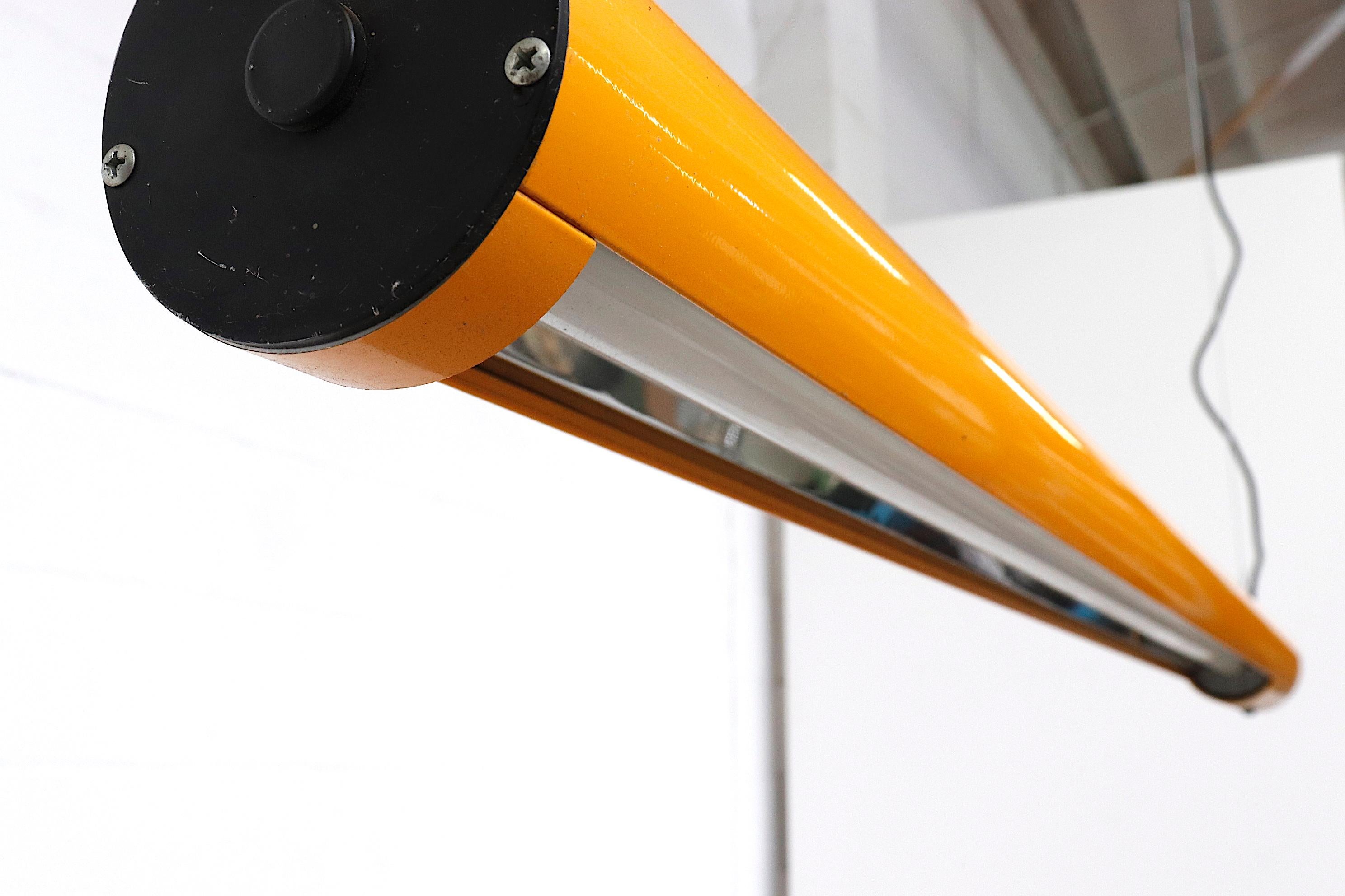 Mid-Century Modern Tangerine 'Supertube' Fluorescent Work Light