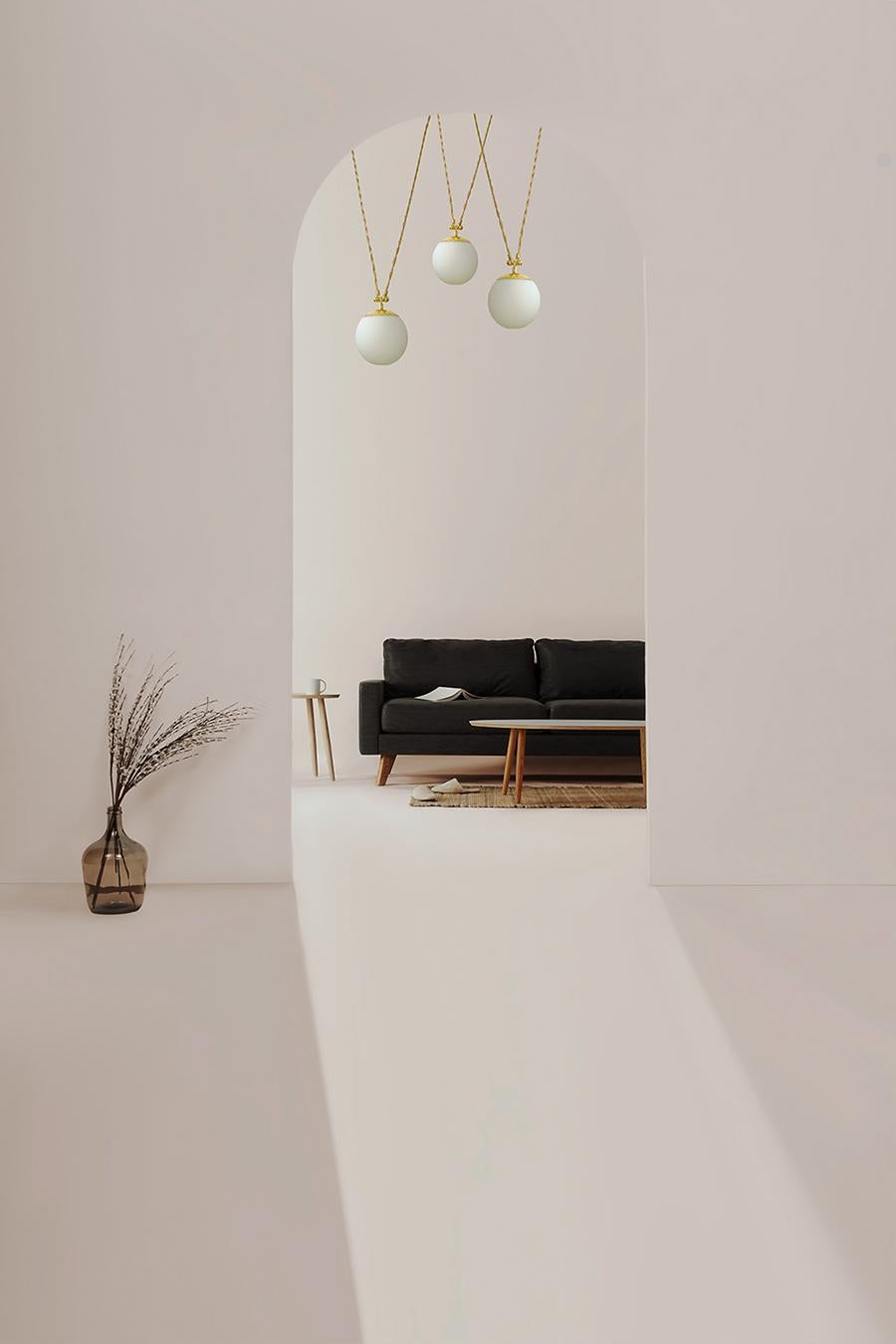 Ottone Tangled - ciondolo a filo in ottone di Candas Design in vendita