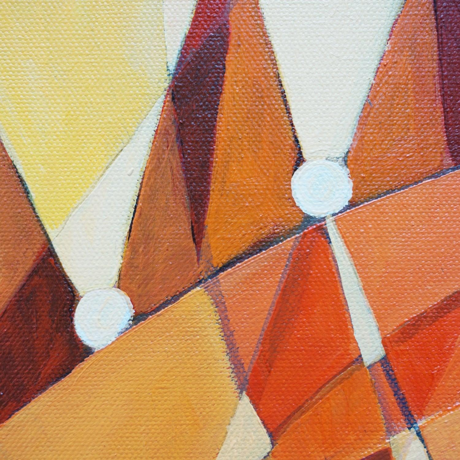 'Tango' An Art Deco Contemporary Abstract Oil on Canvas Painting  In Good Condition In Forest Row, East Sussex