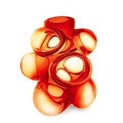 Tango Cumulo Barrel Vase, Hand Blown Glass by Siemon & Salazar - Available Now