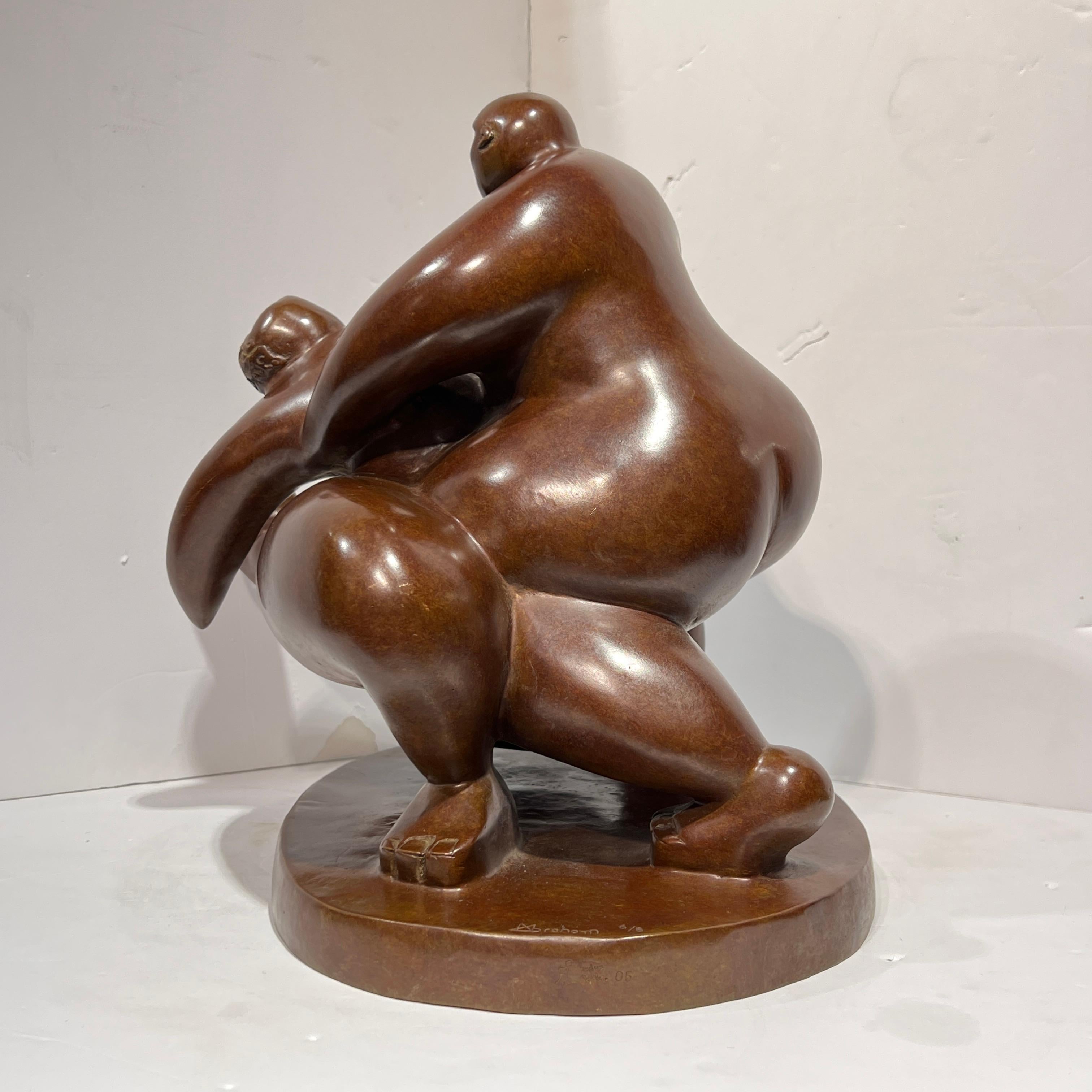 Tango Figurative Bronze Sculpture by Françoise Abraham For Sale 1