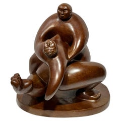 Tango Figurative Bronze Sculpture by Françoise Abraham