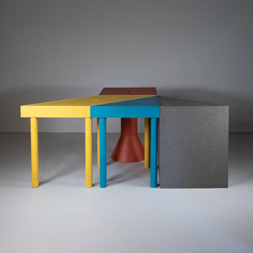 Post-Modern Tangram modular table, Massimo Morozzi, Cassina, 1988 For Sale