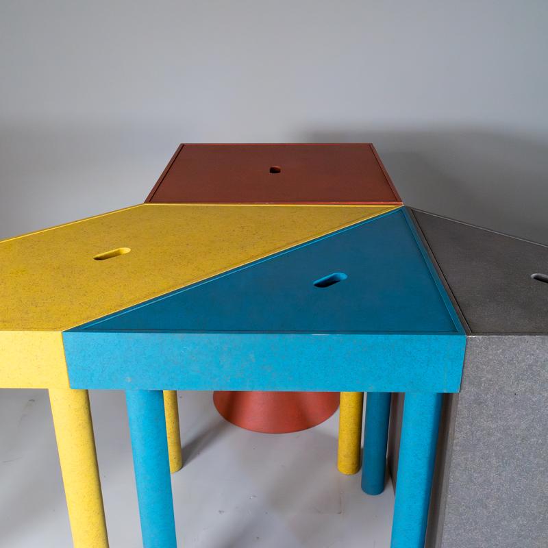 Tangram modular table, Massimo Morozzi, Cassina, 1988 In Good Condition For Sale In Milano, Lombardia