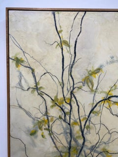 Branches, abstract landscape encaustic painting