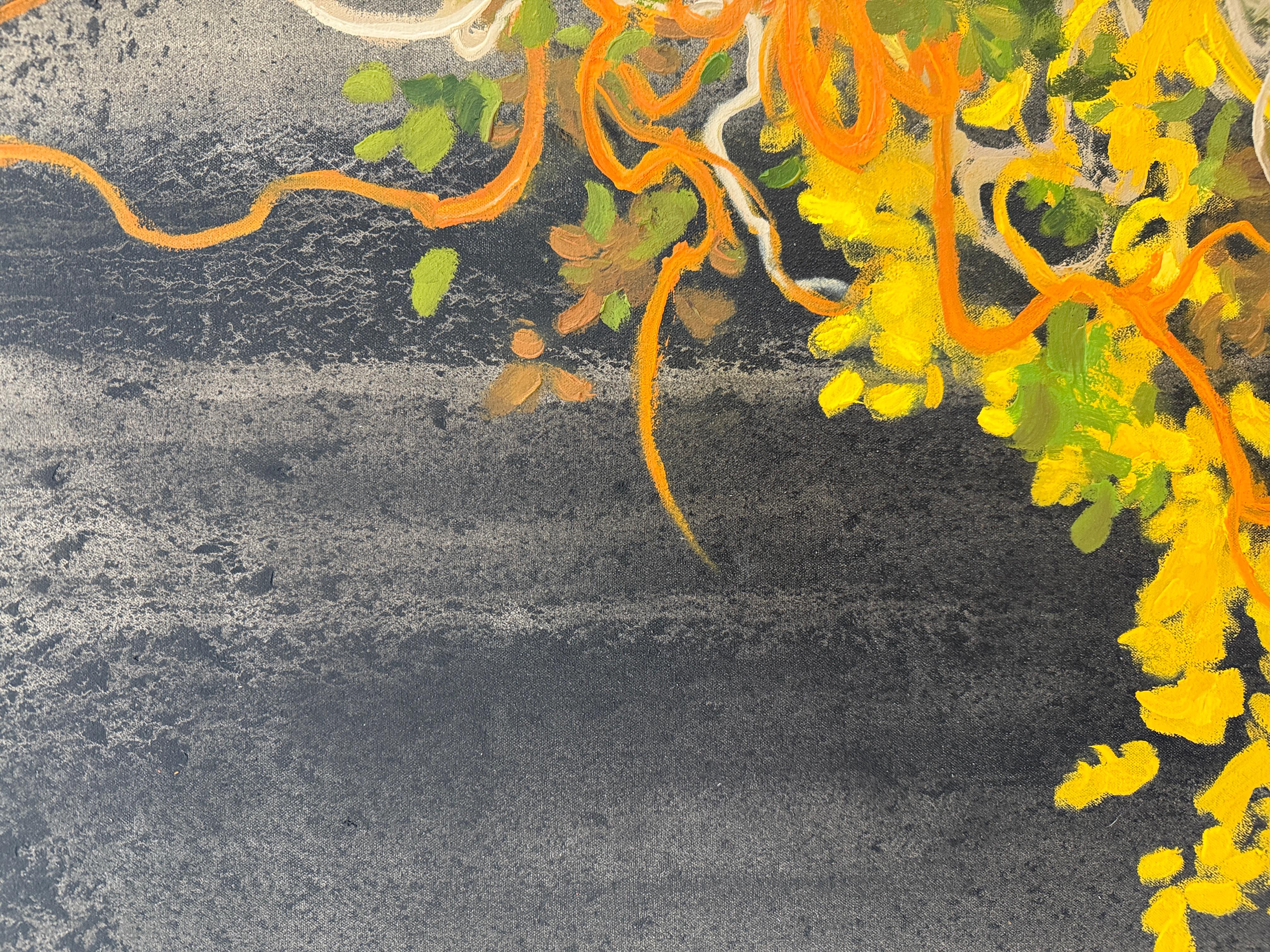 Colorful abstract  large format nature oil painting For Sale 1