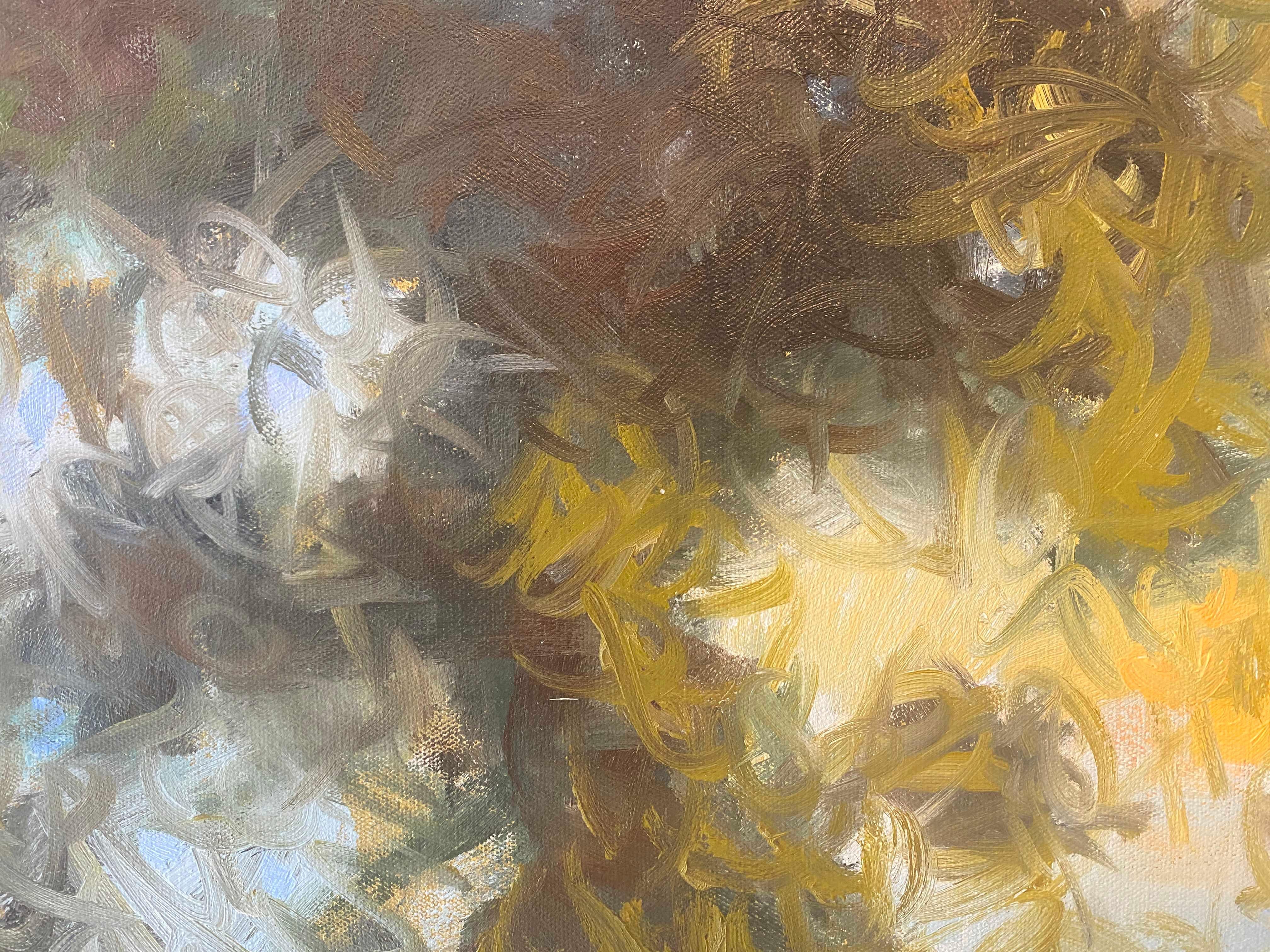 „Connections“, Ölfarbe, zeitgenössische, abstrakte Landschaft, 2022 im Angebot 5