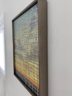"Constellation", oil paint, glitter, contemporary,  abstract landscape, 2022