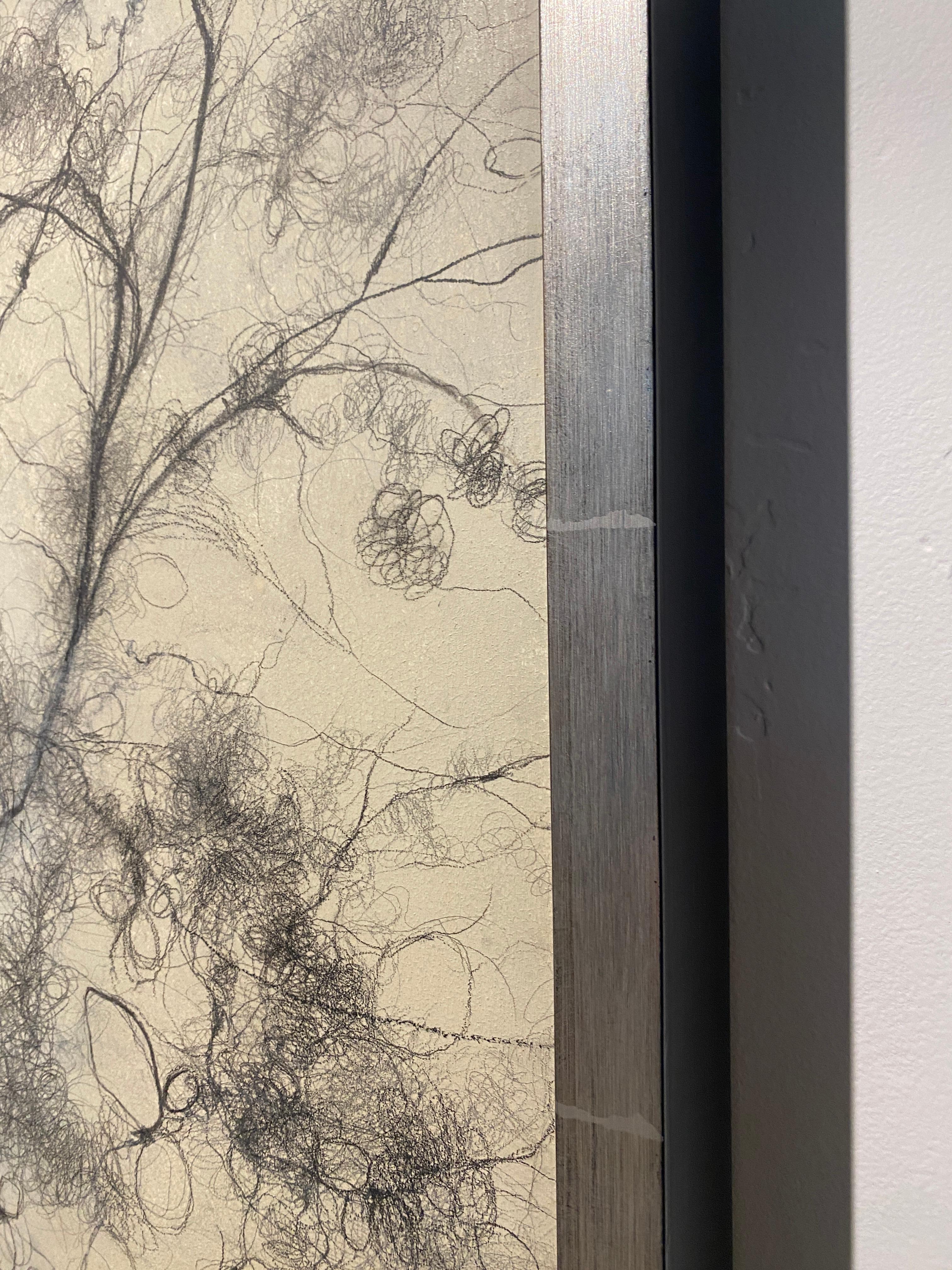 Entangled, astratto, contemporaneo, bianco e nero, disegno, pittura in vendita 2