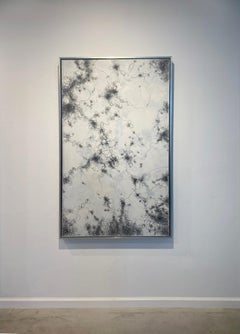 Meander, abstrait, contemporain, noir et blanc, dessin, peinture, techniques mixtes