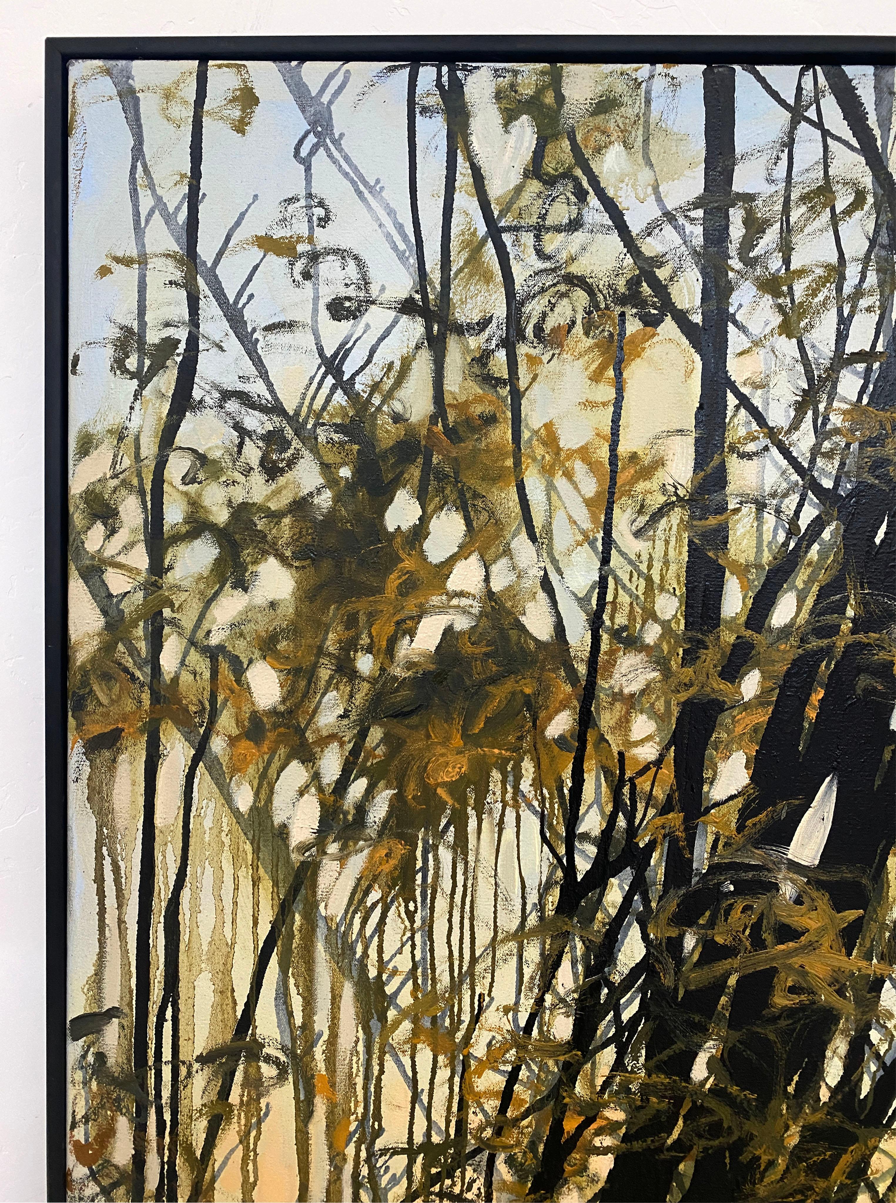 My Own Enemy II, abstraktes Landschaftsgemälde, Ölgemälde – Painting von Tania Dibbs