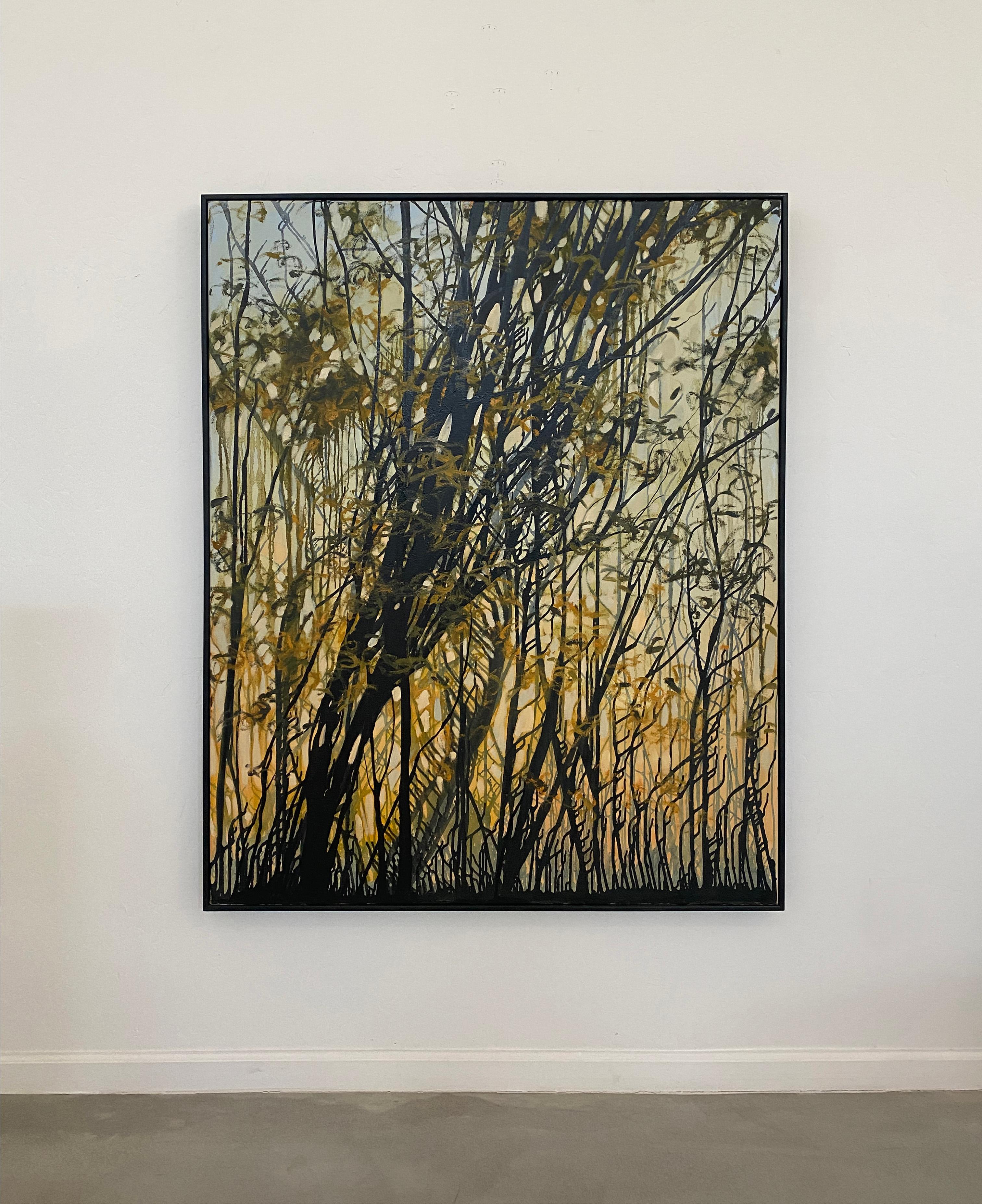 Tania Dibbs Landscape Painting – My Own Enemy II, abstraktes Landschaftsgemälde, Ölgemälde