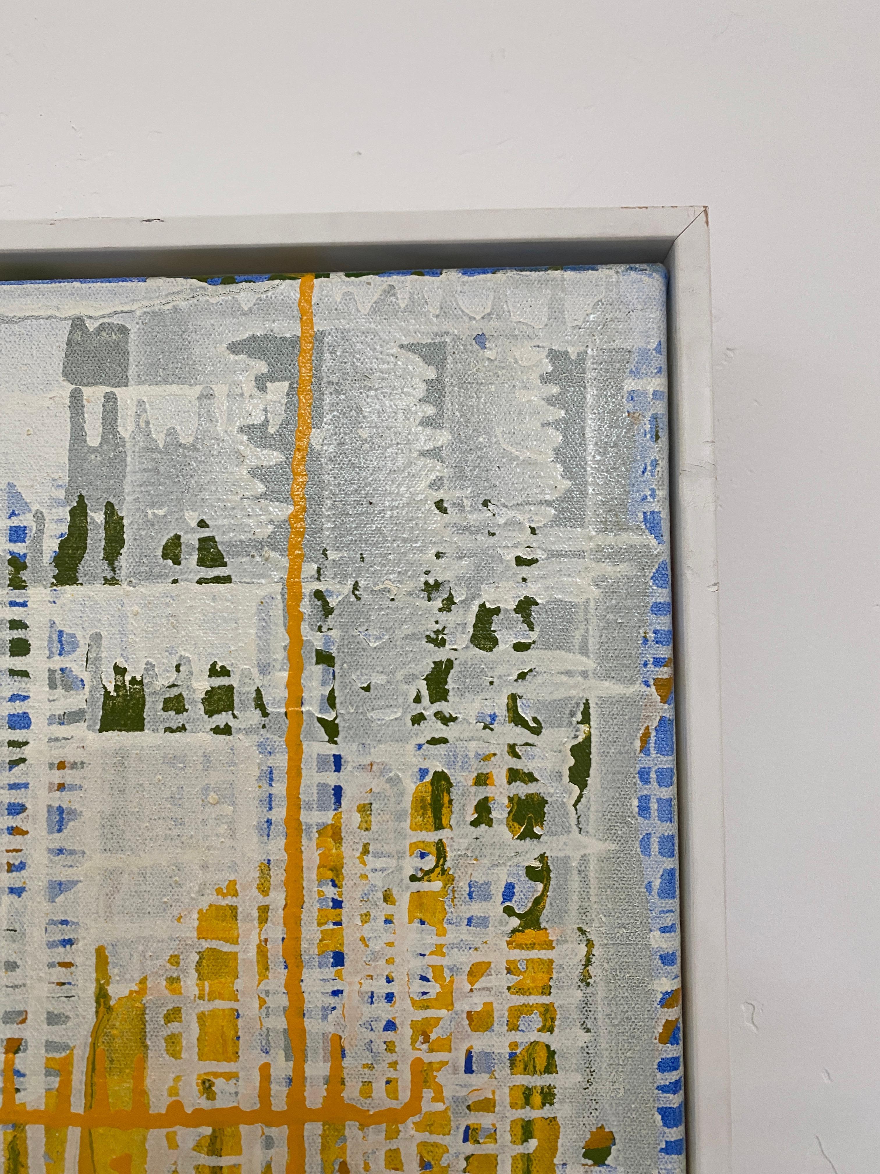 New Paradigm, abstract, contemporary, large format, geometric oil painting - Landscape Painting Grigio di Tania Dibbs