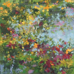 "Garden", print, contemporary, abstract floral landscape, 2023