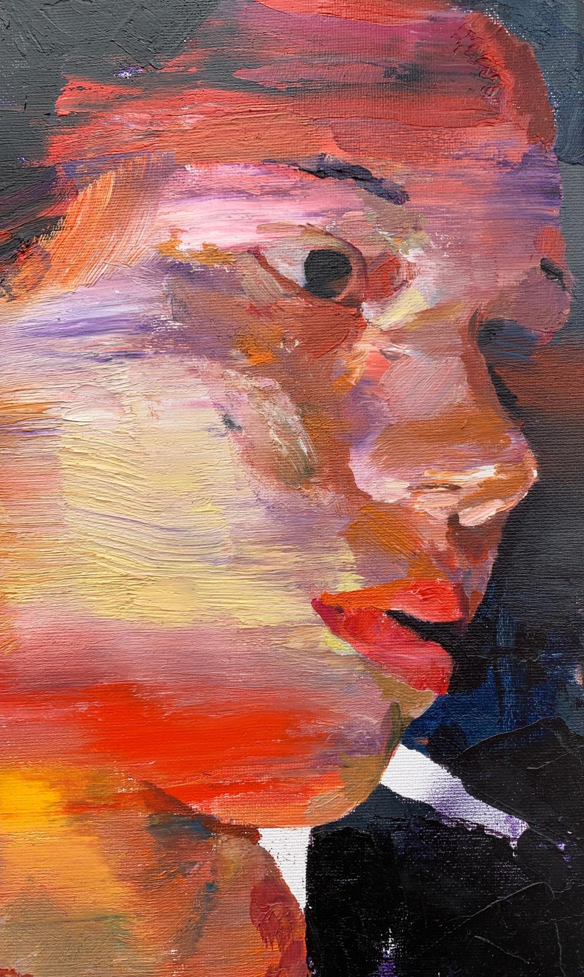 Sin título. Arte europeo contemporáneo, Pintura figurativa al óleo sobre lienzo - Figurative Painting Rosa de Tania Kandracienka