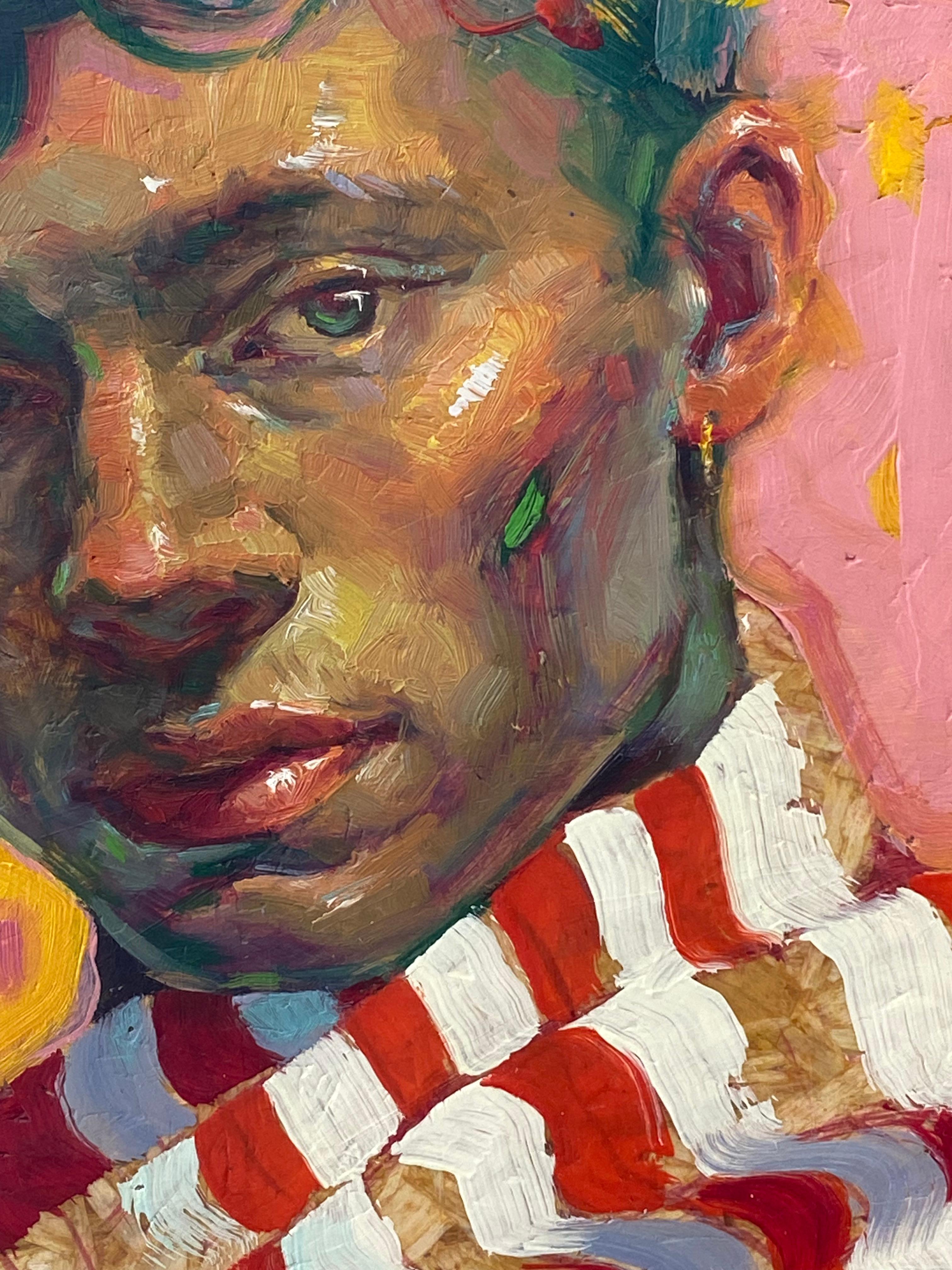 Chroma-Q- Retrato contemporáneo del siglo XXI - Painting Contemporáneo de Tania Rivilis