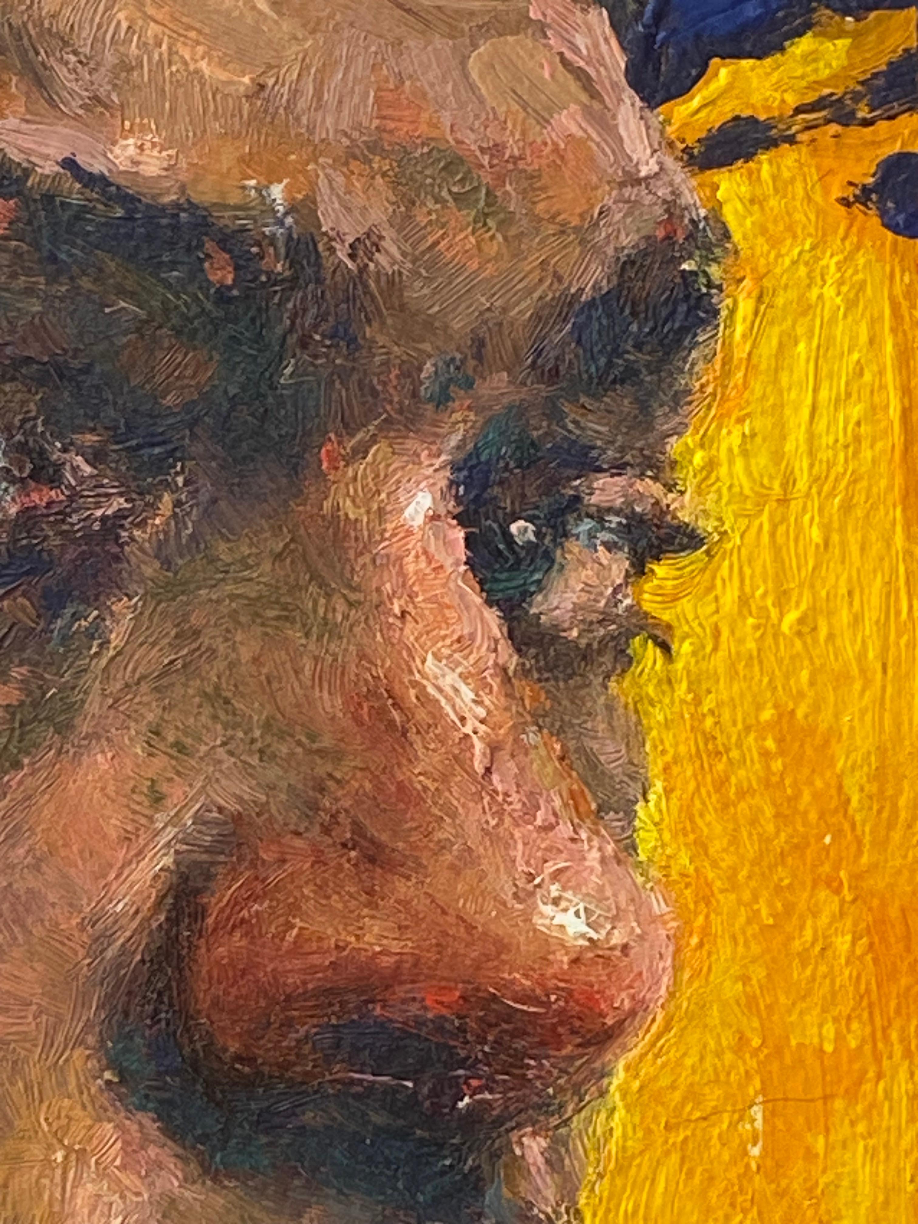 Conversaciones- Siglo XXI Retrato contemporáneo Pintura de un hombre en venta 2