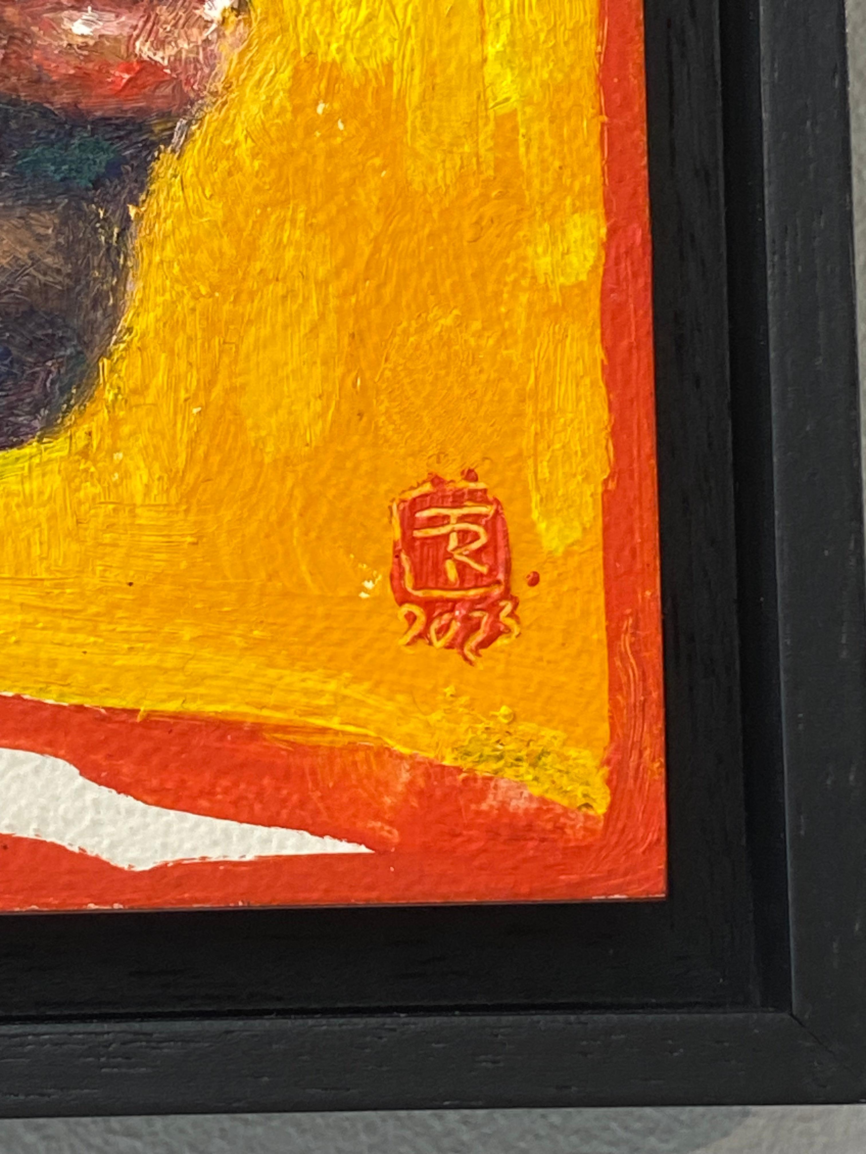 Conversaciones- Siglo XXI Retrato contemporáneo Pintura de un hombre en venta 3