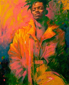 Etcetera - 21st Century Contemporary Figure Painting of a Bare Chest Man