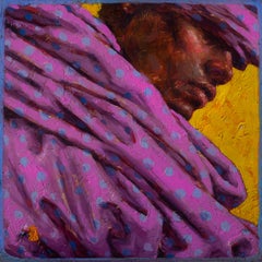 Oculto en los puntos Siglo XXI Retrato contemporáneo Pintura de un hombre