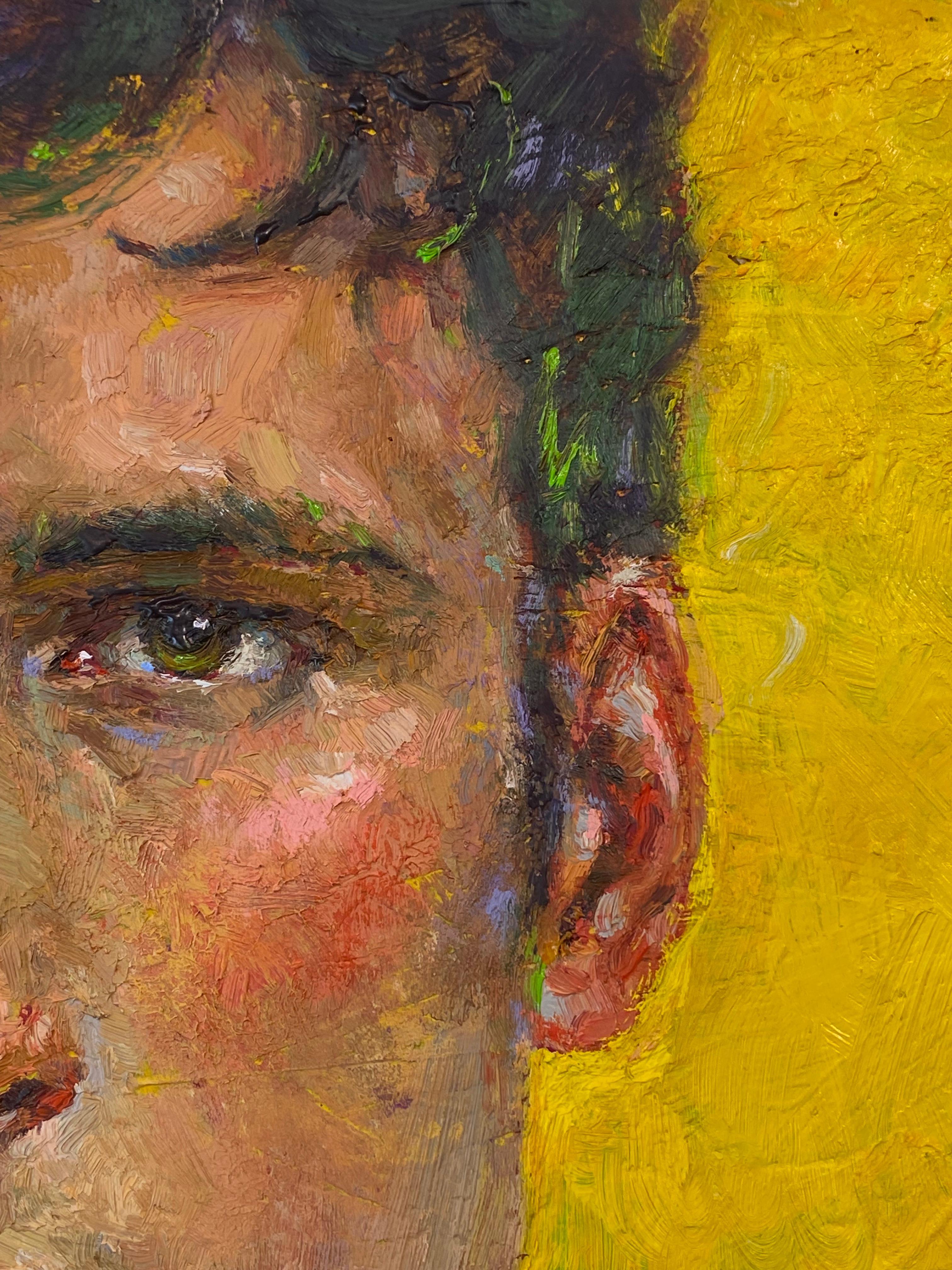 L Antagoniste- Retrato contemporáneo del siglo XXI Pintura de un hombre 1