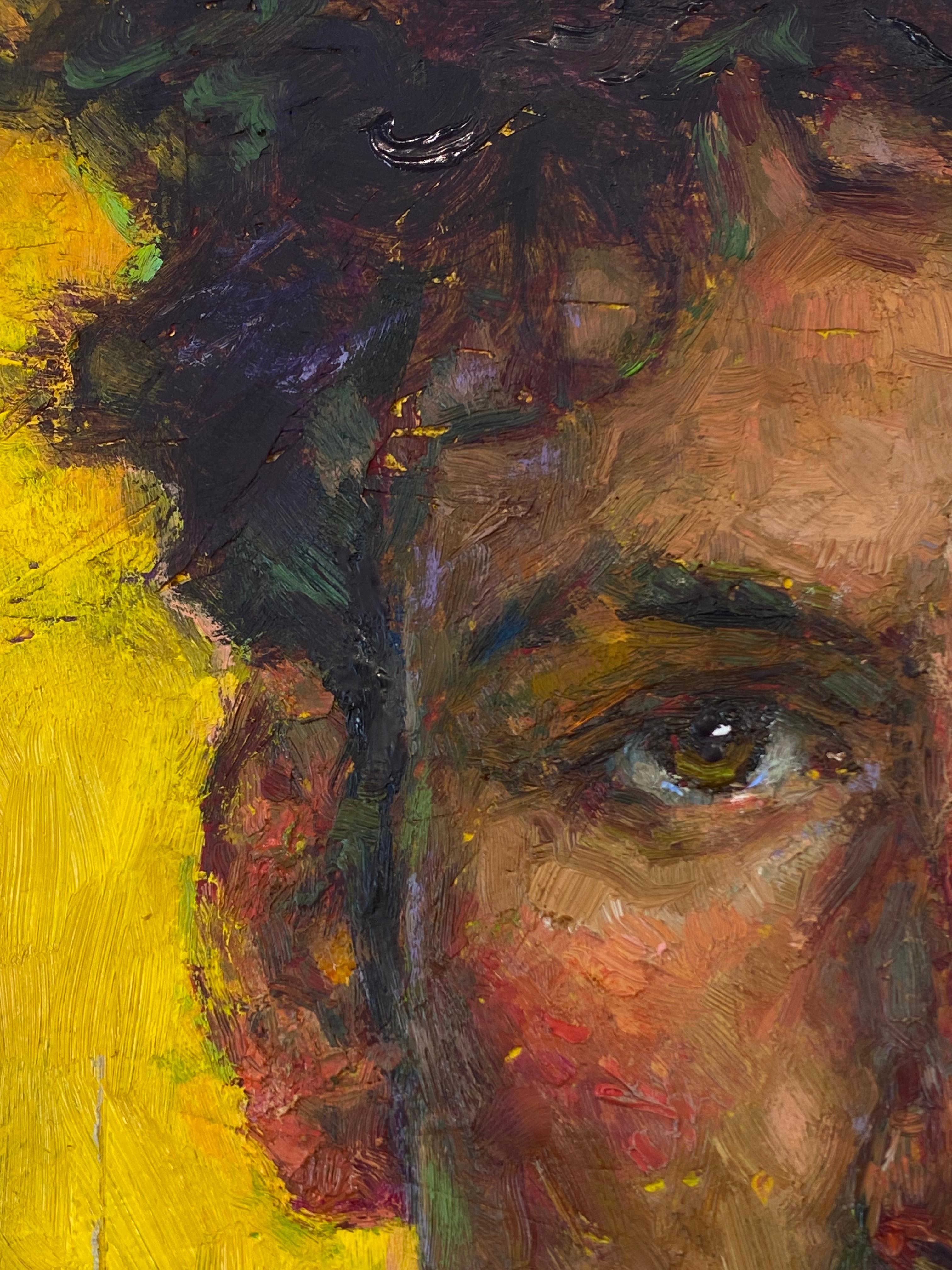 L Antagoniste- Retrato contemporáneo del siglo XXI Pintura de un hombre 2
