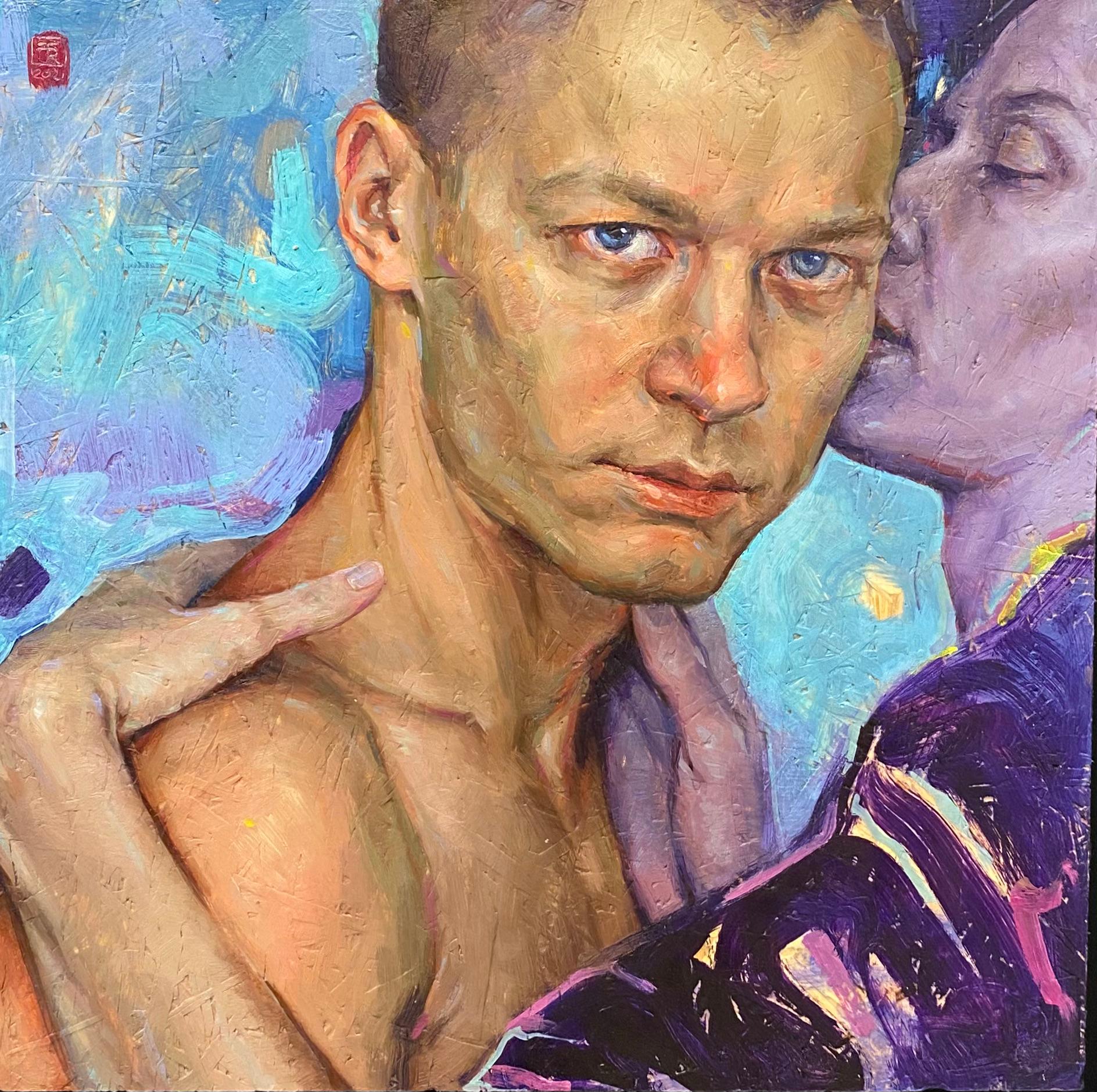 Tania Rivilis
Portrait of Love
Four panels of 40x40 cm all together framed in one piece of 94x94 cm
Oilpaint on wood panel


Tania Rivilis (b. 1986)  2022 winner of the 'William Locke Price' ( £ 30.000 ) from the Royal Society of Portrait Painters