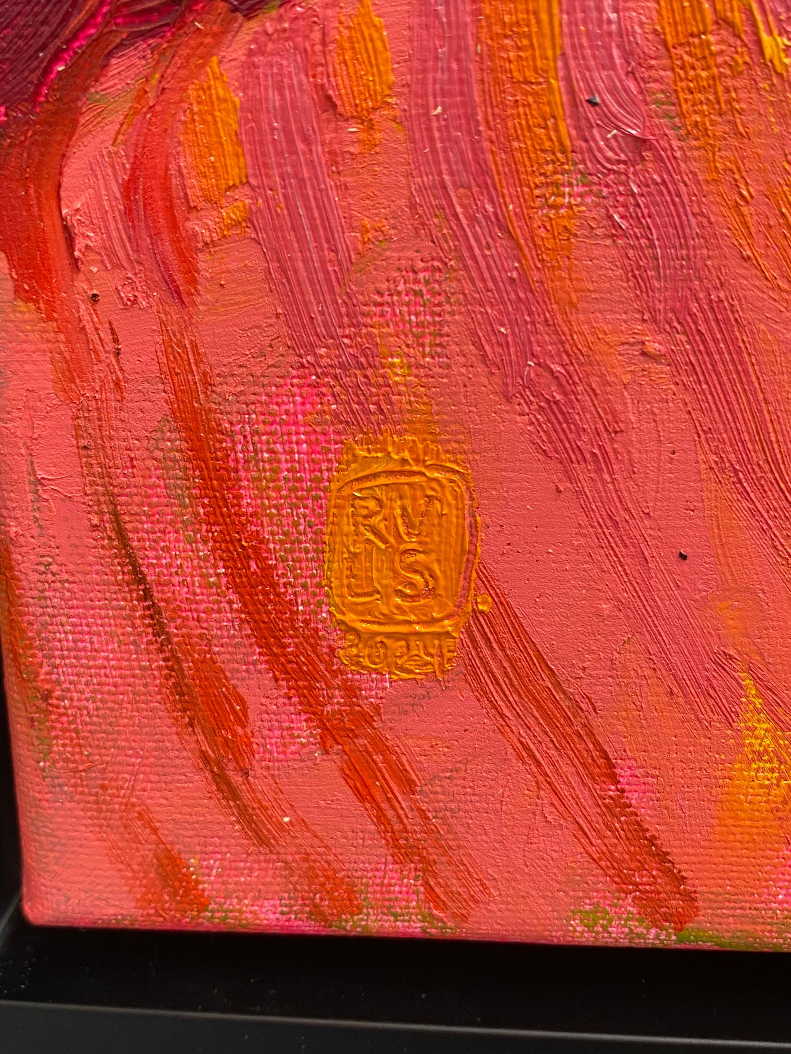 Terciopelo rojo - Retrato contemporáneo del siglo XXI en venta 6
