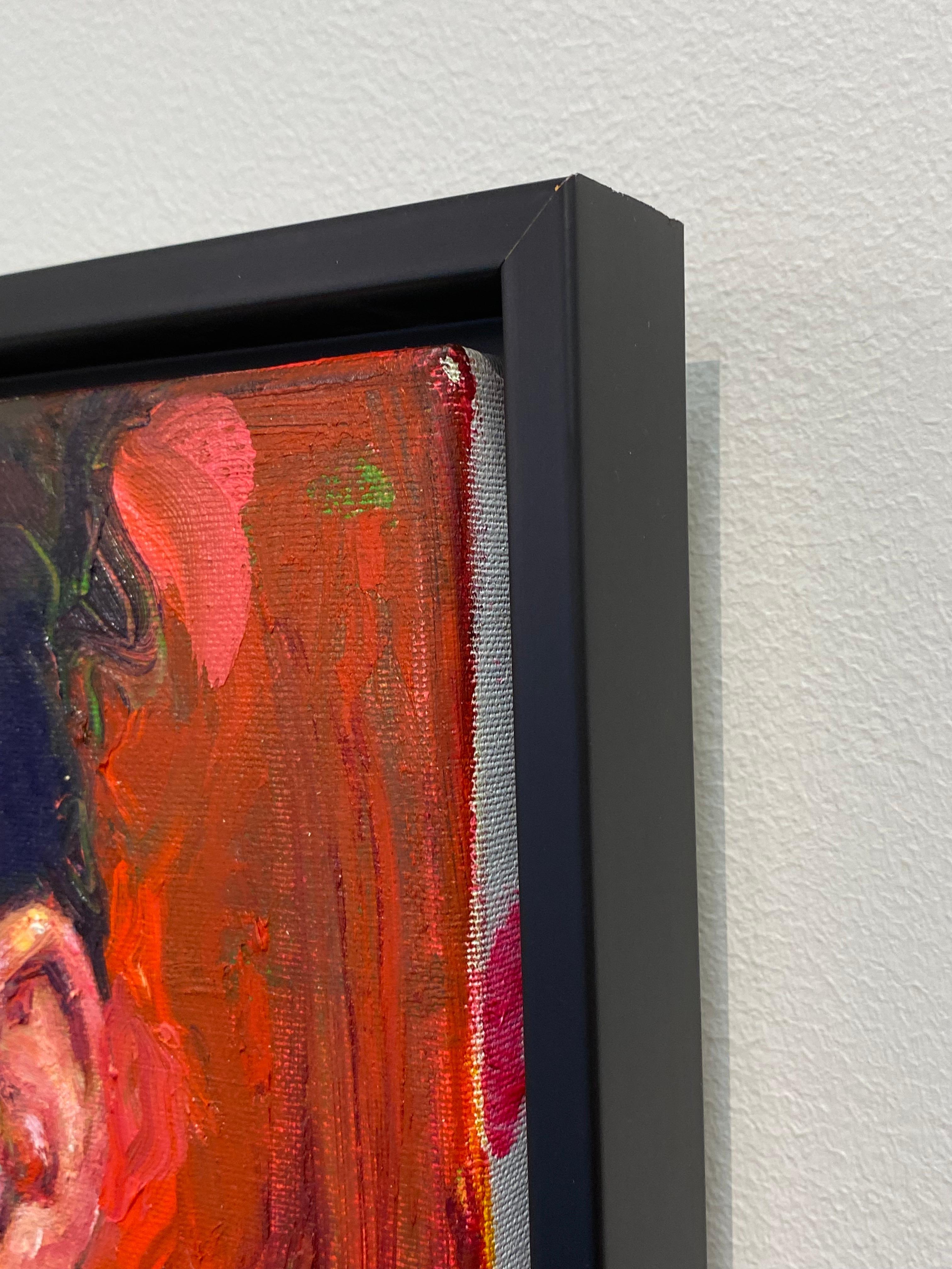 Terciopelo rojo - Retrato contemporáneo del siglo XXI en venta 7