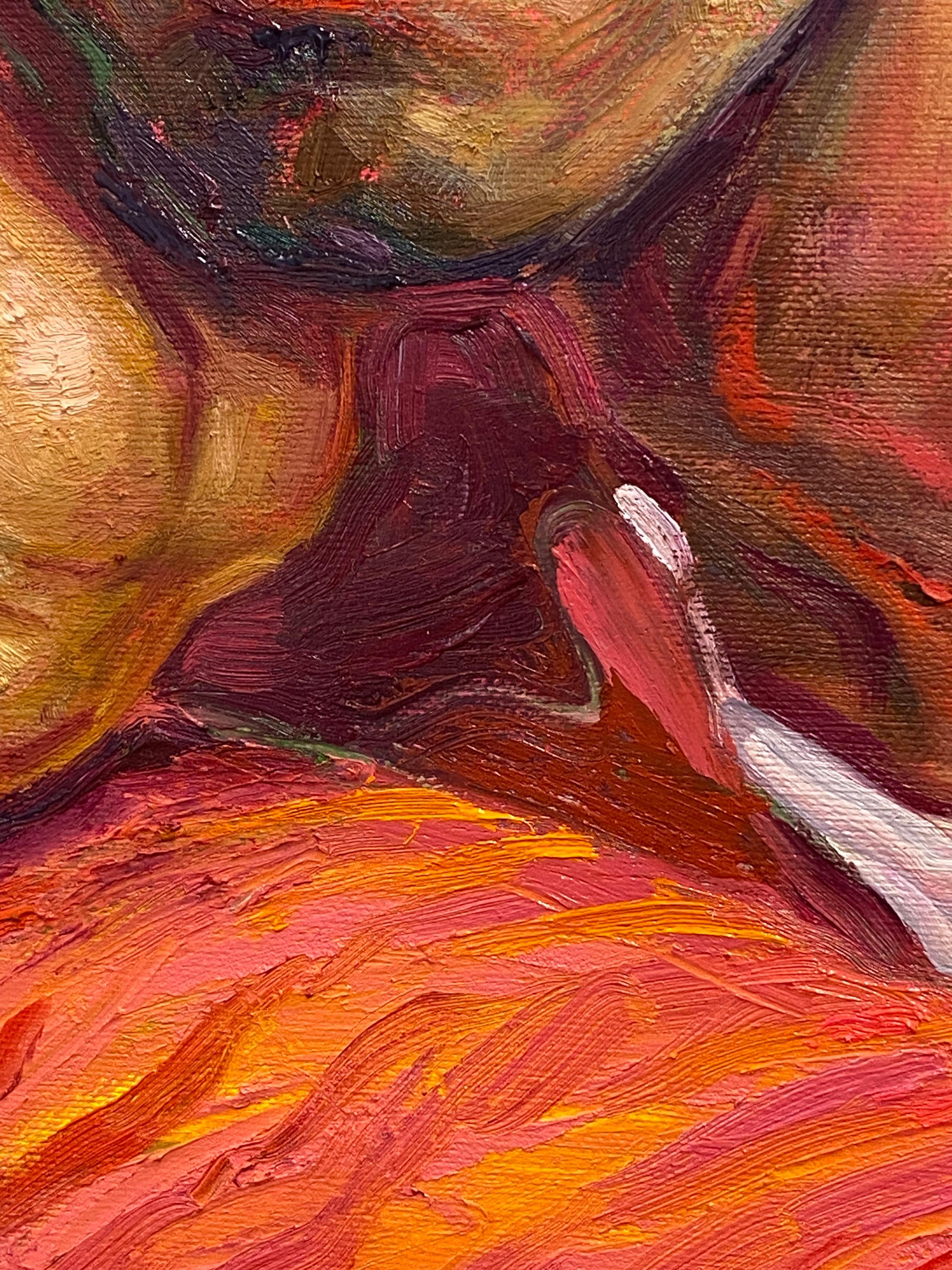 Terciopelo rojo - Retrato contemporáneo del siglo XXI en venta 1