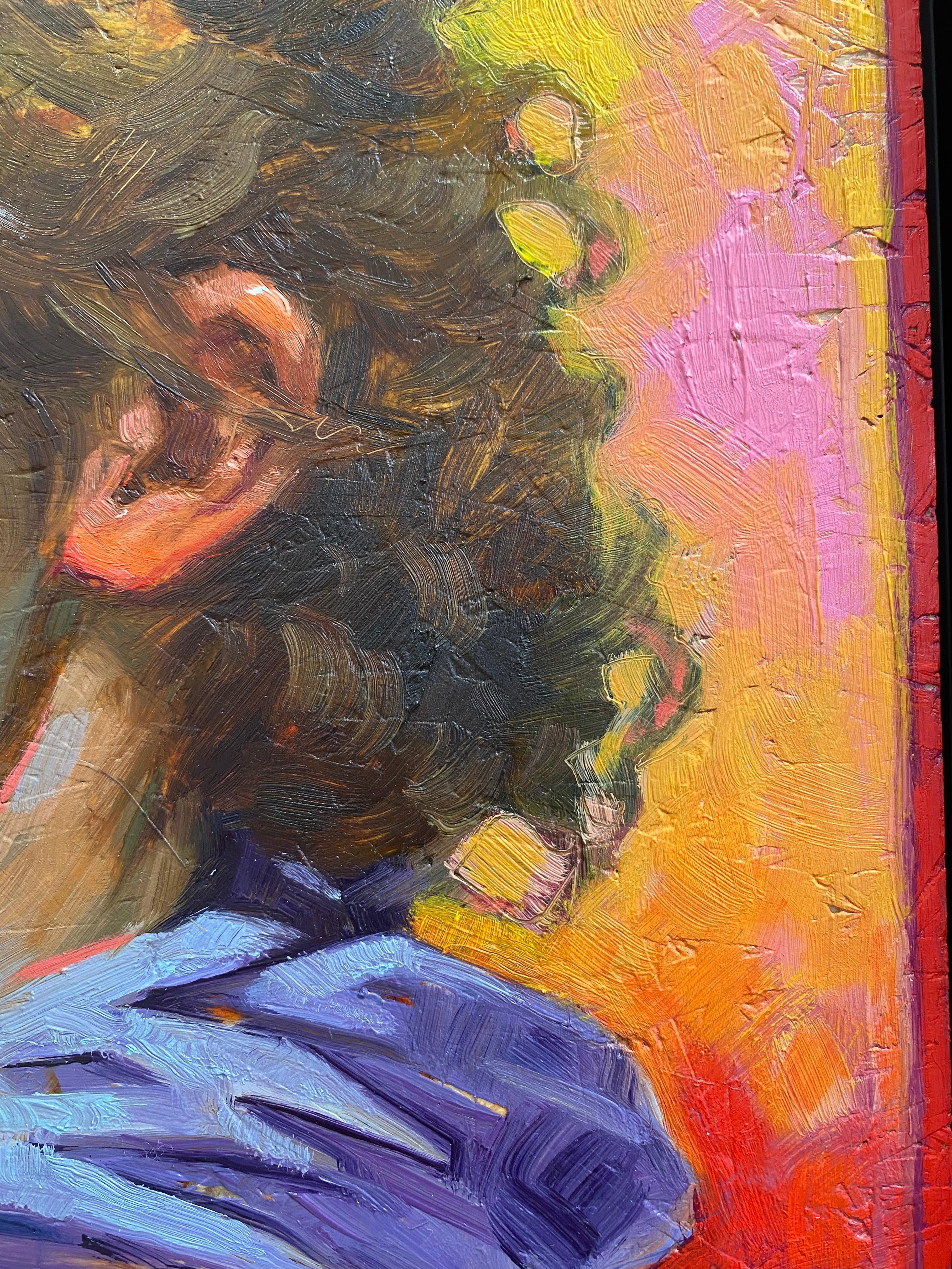 Avvolto dalle aspettative - Ritratto del XXI secolo in pittura contemporanea in vendita 1