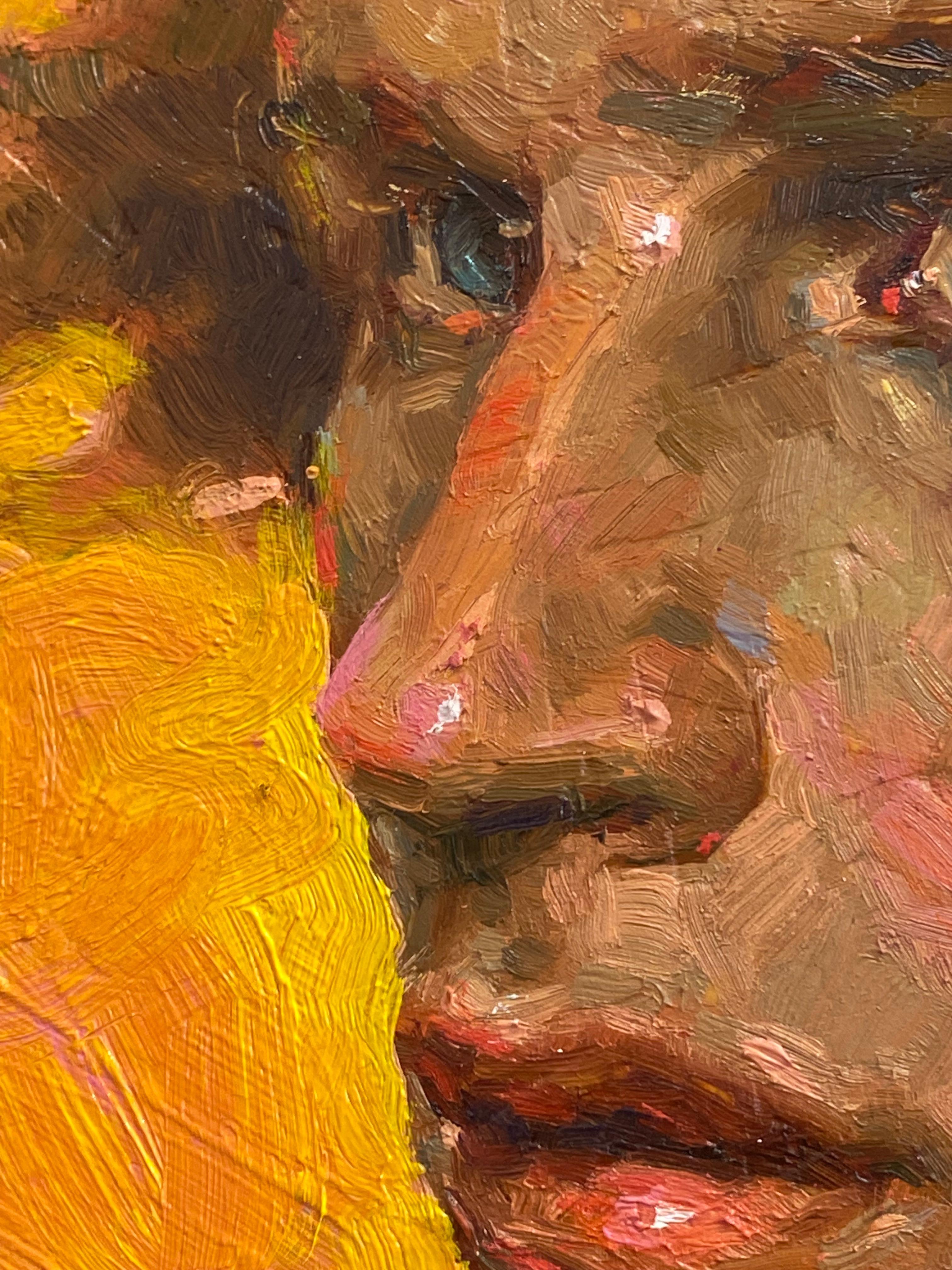 Avvolto dalle aspettative - Ritratto del XXI secolo in pittura contemporanea in vendita 3