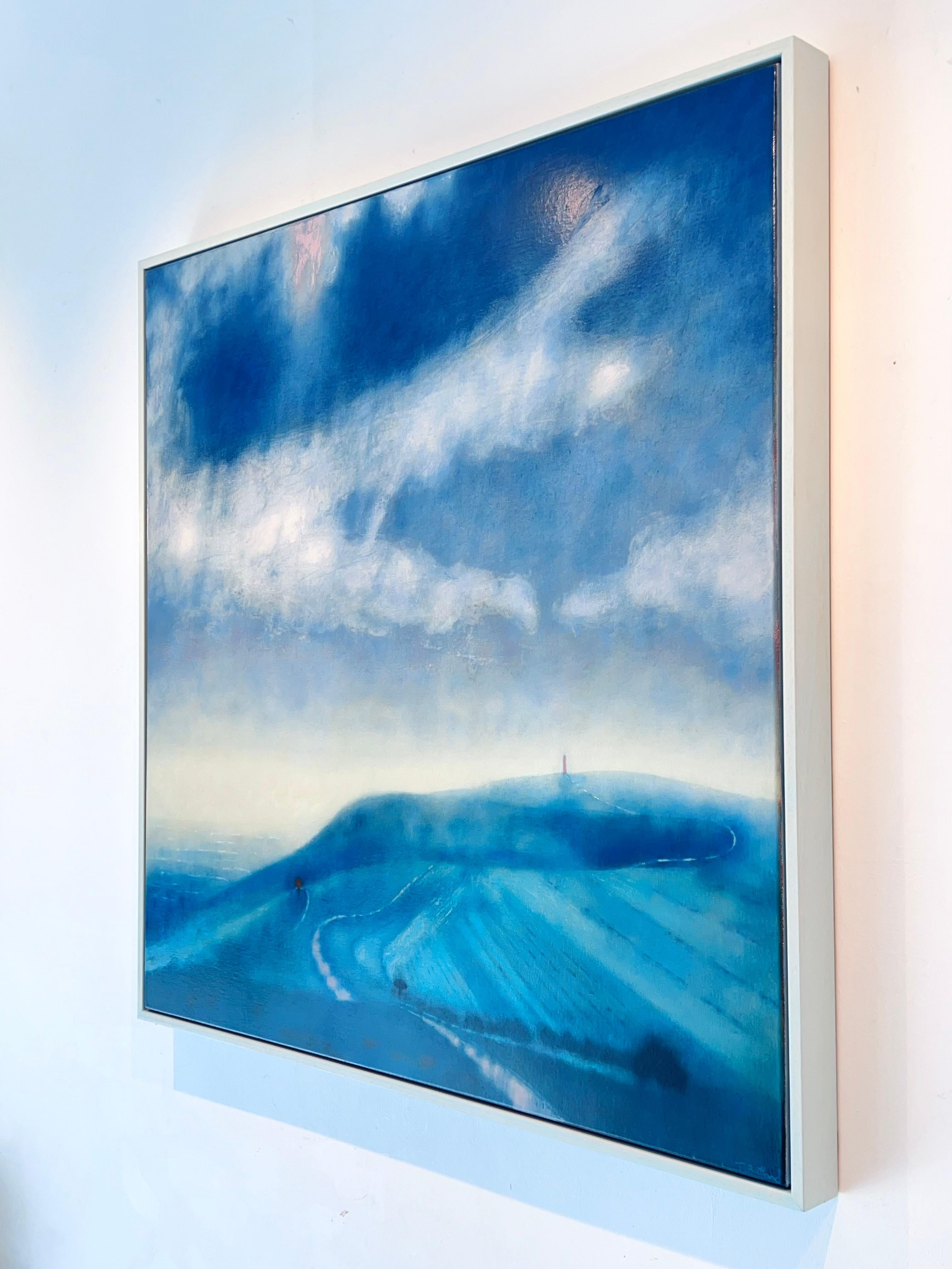 Sheltering Folds- Original abstract British landscape painting- contemporary Art - Abstract Expressionist Painting by Tania Rutland