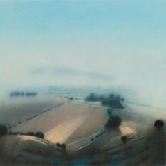 The Quiet Weald- field landscape abstract expressionist unique modern dynamic