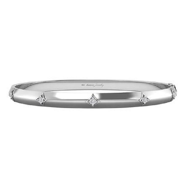 Taille ronde Tanisa Nahata 0,14 carat Bracelet de règne moderne en or 18 carats en vente