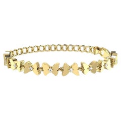 Tanisa Nahata diamant 0,15 carat Bracelet cubain demi-doré en or 18 carats
