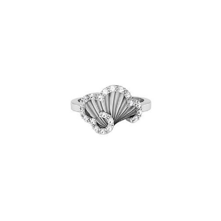 Contemporaneo Tanisa Nahata Diamante scanalato 0,169ct. Anello fantasia in oro 18 carati. in vendita