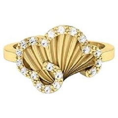 Tanisa Nahata Fluted Diamond 0.169ct. Fancy Ring in 18Karat Gold.