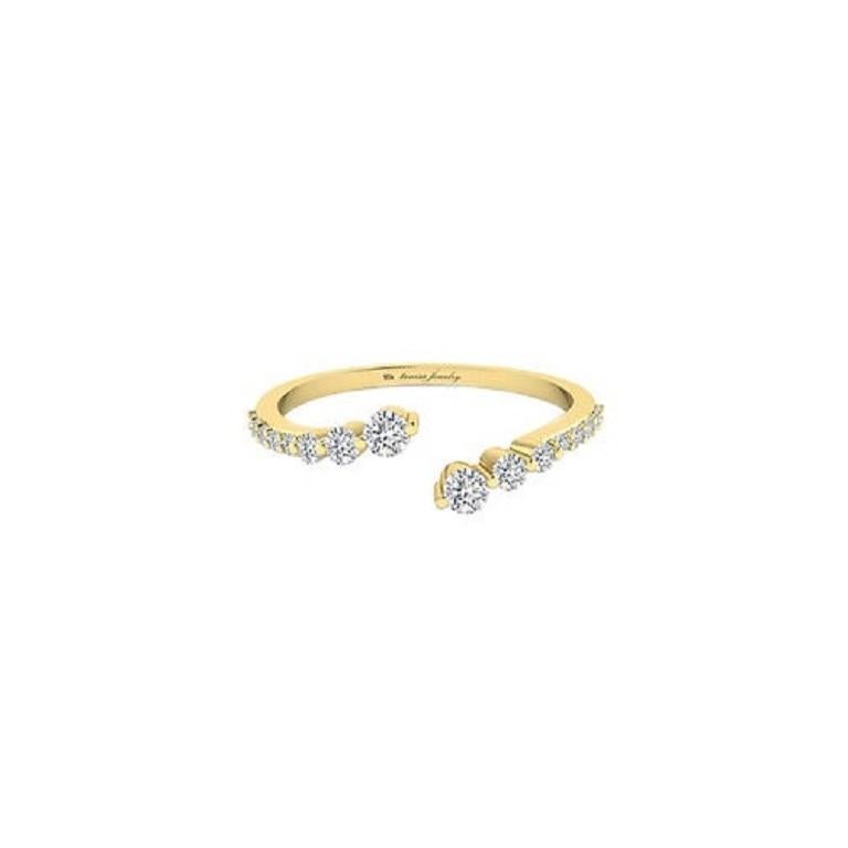 Contemporaneo Tanisa Nahata Diamante a Onda Graduata 0.25ct. Anello in oro 18 carati. in vendita