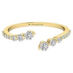 Tanisa Nahata Graduating Wave Diamond 0.25ct. Ring in 18Karat Gold.