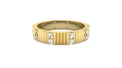Tanisa Nahata Diamond 0.27ct. Fluted Pillars Eternity Band Ring in 18Karat Gold.