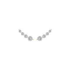 Tanisa Nahata Diamond 0.28ct. Graduating Wave Earrings in 18Karat Gold.
