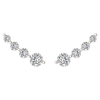 Tanisa Nahata Diamond 0.28ct. Graduating Wave Earrings in 18Karat Gold.