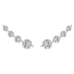 Tanisa Nahata Graduating Wave Diamond 0.28ct. Earrings in 18K Gold.